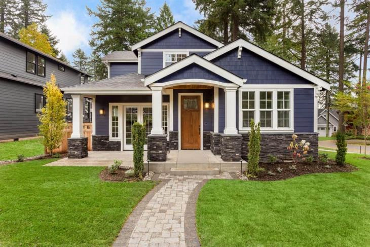 navy blue house