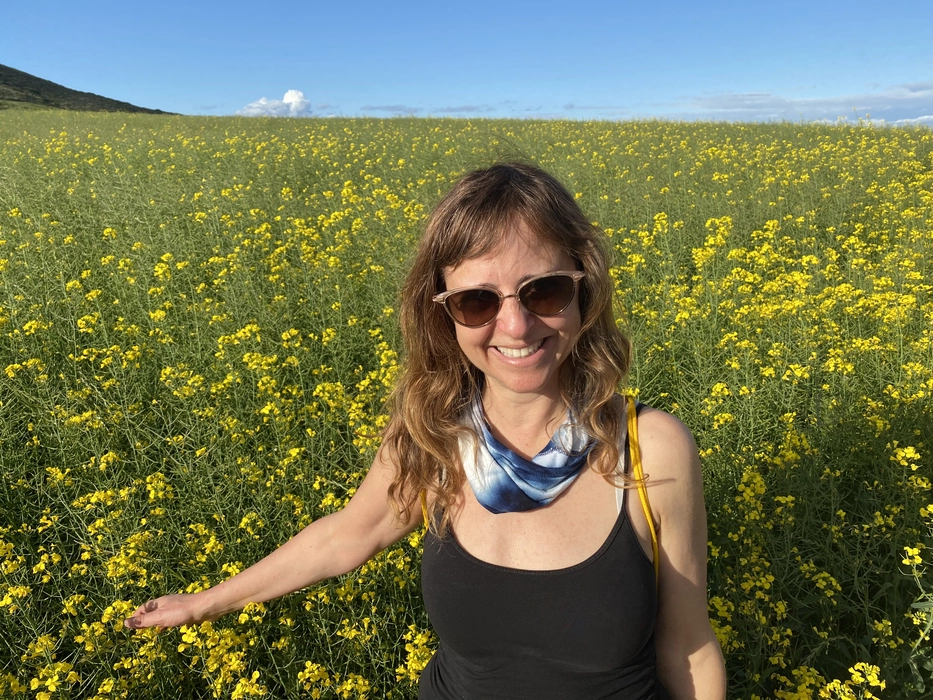 Sandy Joselyn in the field