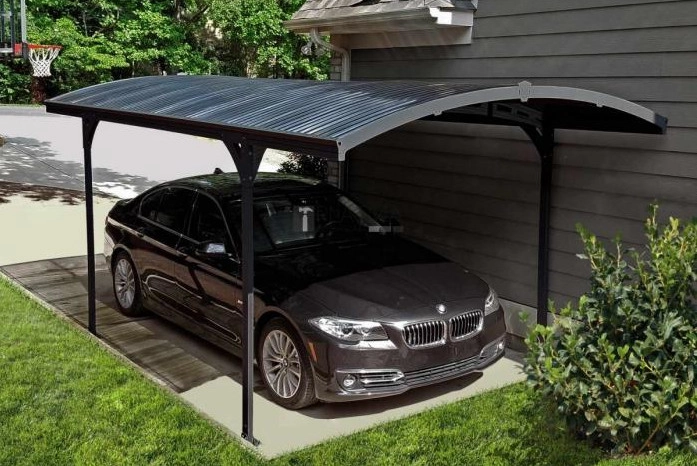 Solid roof carport